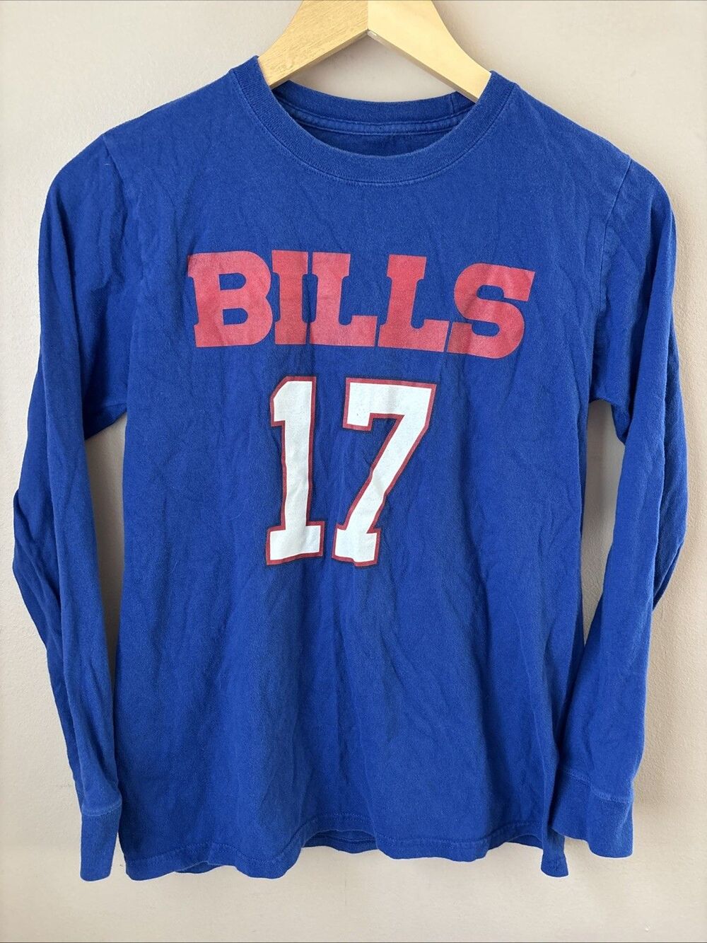NFL Buffalo Bills Josh Allen T Shirt Youth L 14/16 Blue Long Sleeve